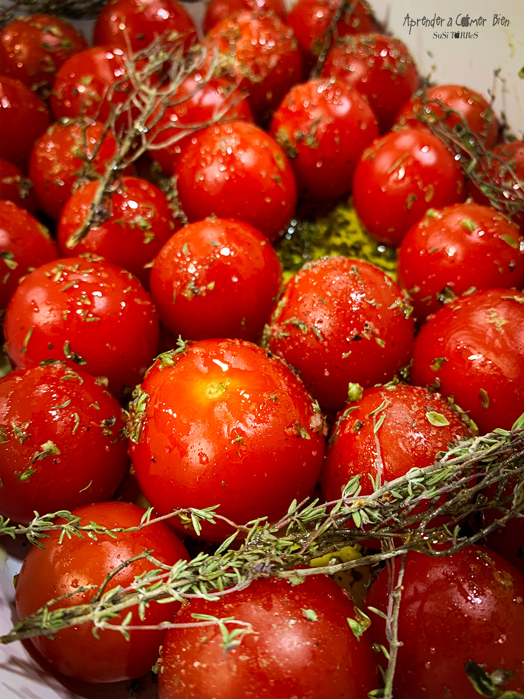 Receta rápida de Tomates Cherry Aromatizados